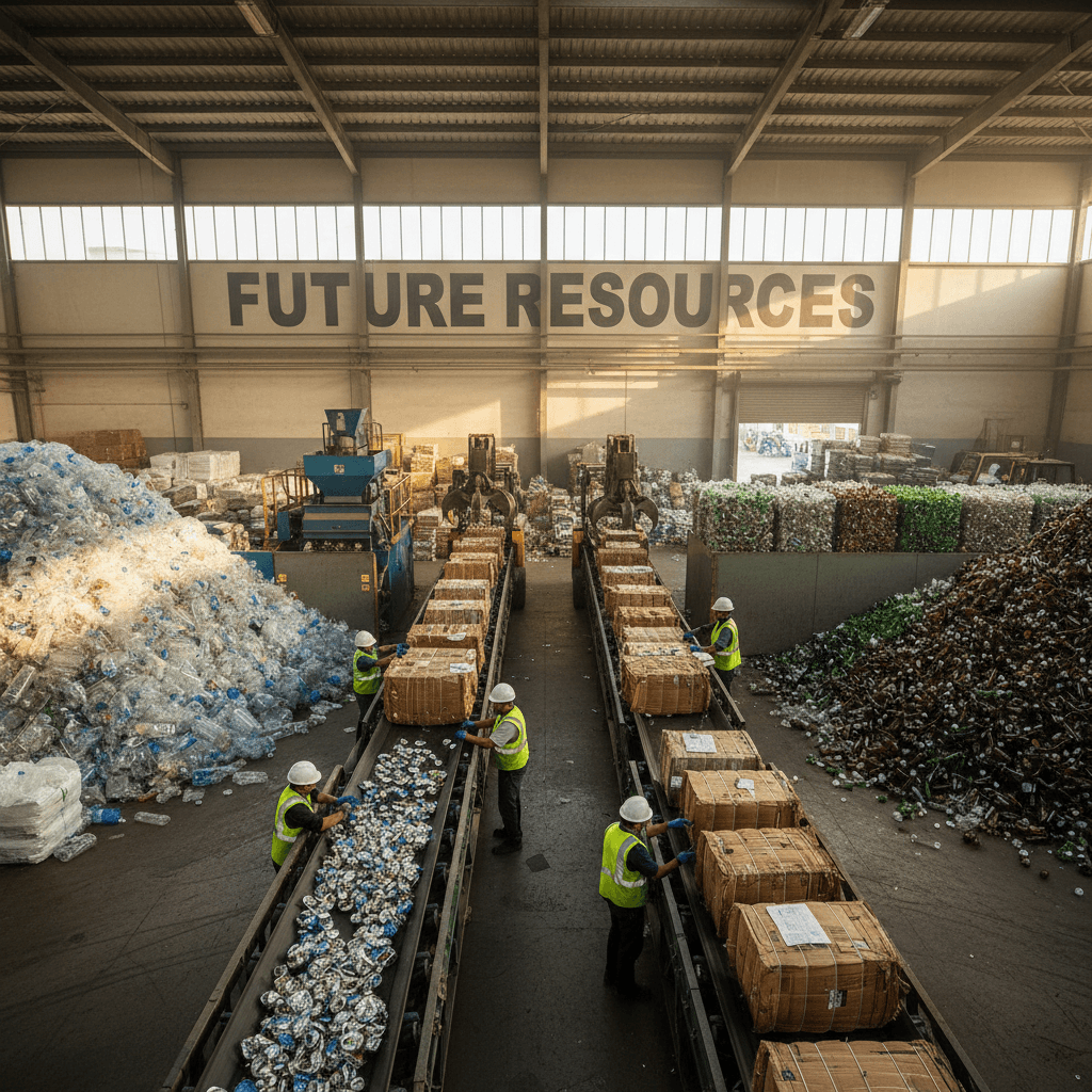 Proper recycling material sorting and processing